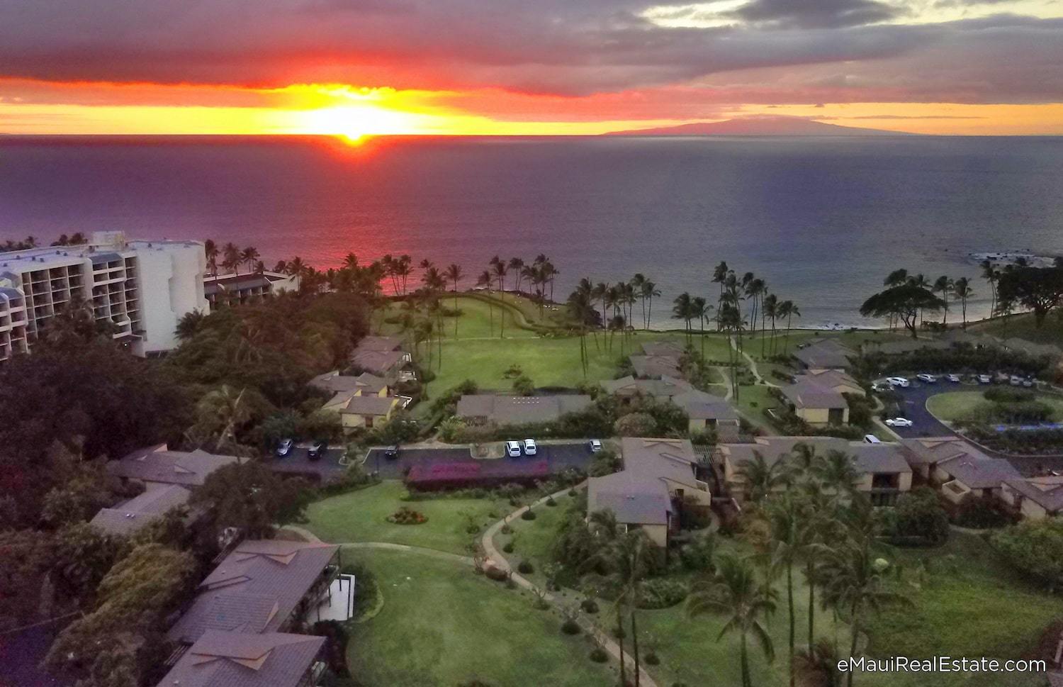 Wailea Elua at sunset fronting the world famous Ulua beach