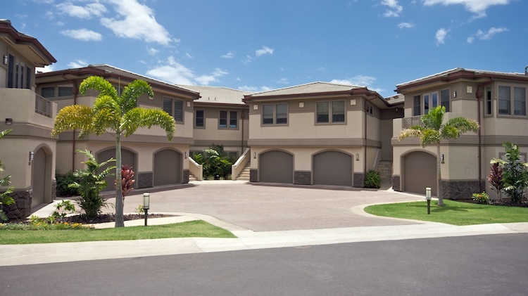 Inner Courtyard Driveway with doors closed