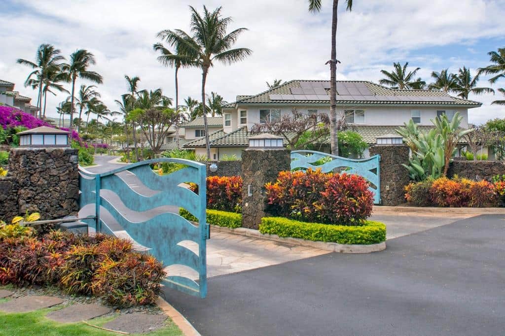 Entry gate at Kai Malu Wailea